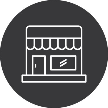 Dükkan. Web simgesi basit tasarım
