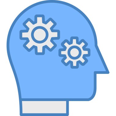 Beyin. Web simgesi basit illüstrasyon