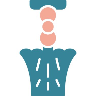 Mavi ve yeşil çiçeğin vektör çizimi