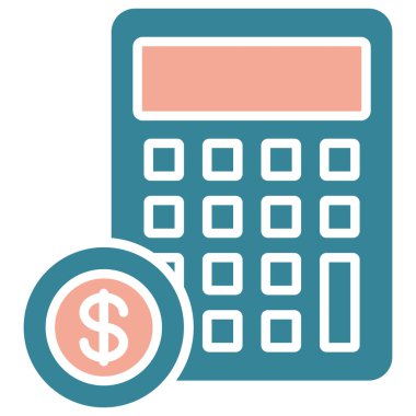 hesap makinesi vektör simgesi, modern biçim