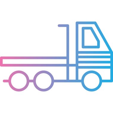 Kamyon simgesinin vektör illüstrasyonu