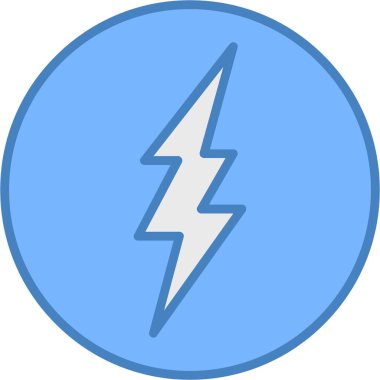 Şimşek simgesinin vektör illüstrasyonu