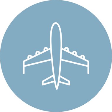 Uçak vektör simgesi. Basit vektör illüstrasyonu.