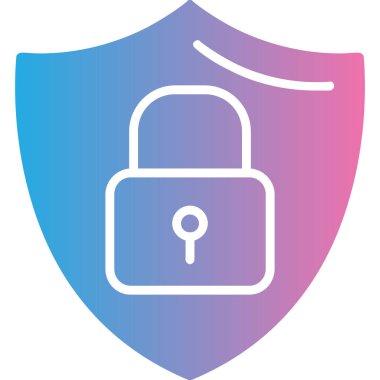 Güvenlik kalkanı simgesinin vektör çizimi