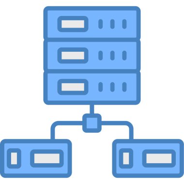 Sunucu. Web simgesi basit illüstrasyon