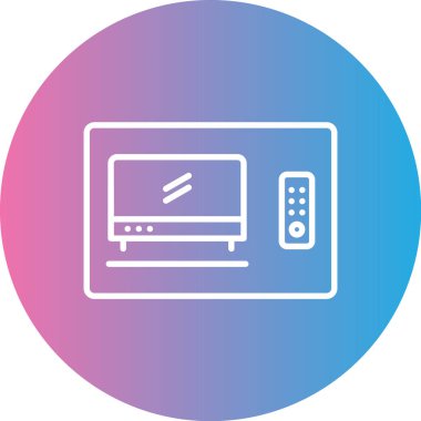 Televizyon. Web simgesi basit illüstrasyon