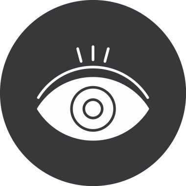 Göz simgesinin modayı düz gösteren vektör çizimi