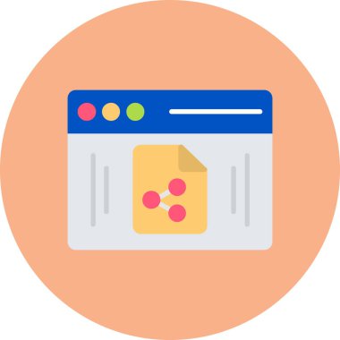 web flat icon, vector illustration.