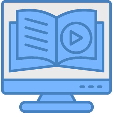 kitap eğitimi ikonu doldurulmuş özet biçimi