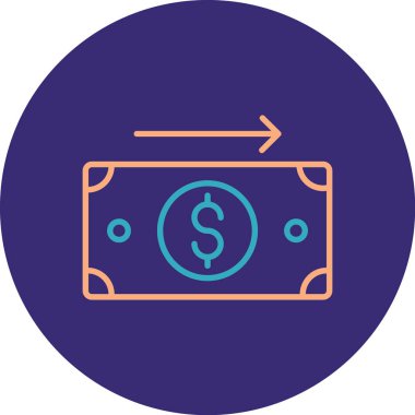 vektör para simgesi illüstrasyonu