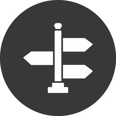 Yol işareti simgesinin vektör illüstrasyonu