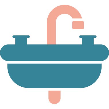 Küvet. Web simgesi basit tasarım