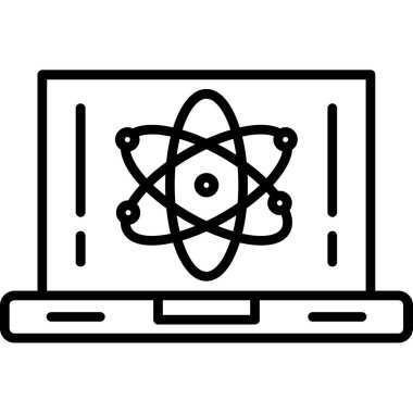 atom simgesi olan dizüstü bilgisayar