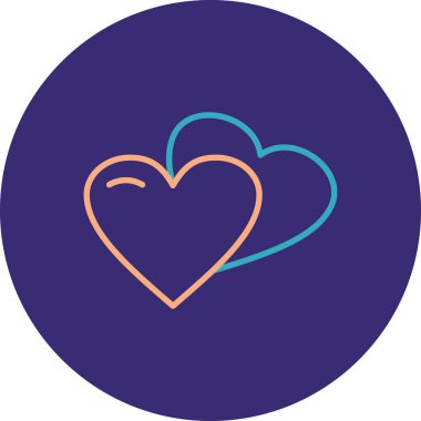 Modern kalp simgesinin vektör illüstrasyonu