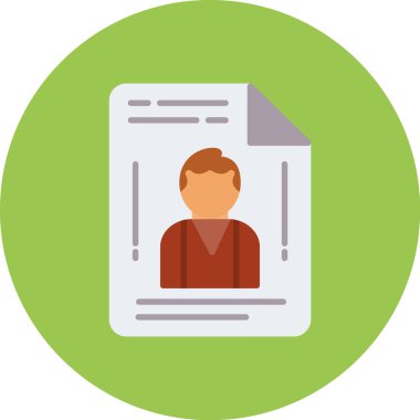 Elinde belge olan adam, vektör illüstrasyonu