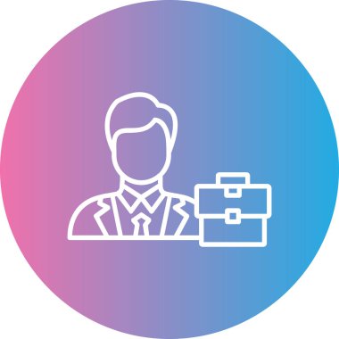 İş adamı vektörü illüstrasyon simgesi