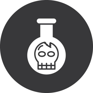 Kafatası. Web simgesi basit tasarım