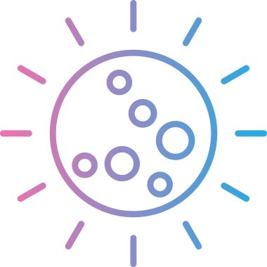 Güneş simgesinin vektör illüstrasyonu