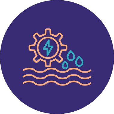 Su. Web simgesi basit illüstrasyon