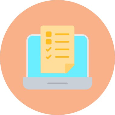 Belge. Web simgesi basit illüstrasyon