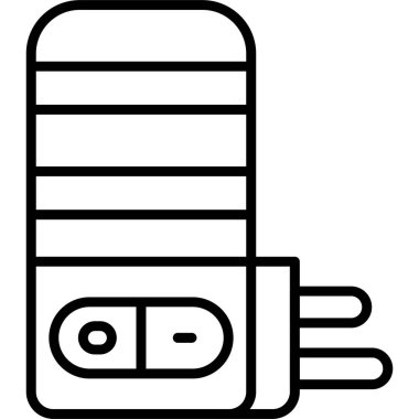 Fiş simgesi. Web için soket vektör simgesinin basit çizimi