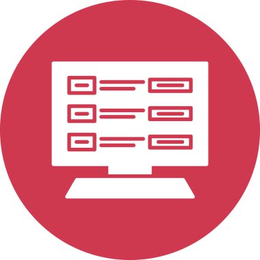 Bilgisayar. Web simgesi basit illüstrasyon