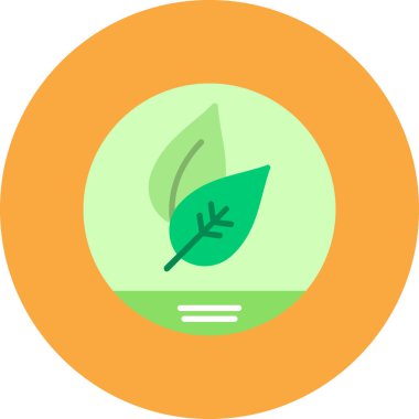 Yaprak. Web simgesi basit illüstrasyon