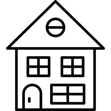 Modern yapı simgesinin vektör illüstrasyonu