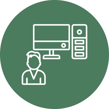 Vektör Bilgisayar Ağı Simgesi