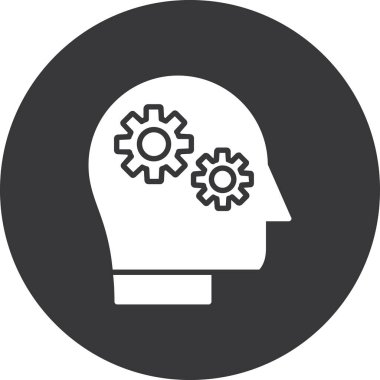 Beyin. Web simgesi basit illüstrasyon