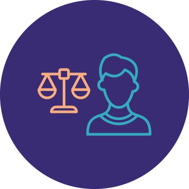 Adalet simgesinin vektör illüstrasyonu