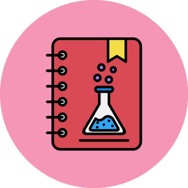 Kimyasal test. Web simgesi basit illüstrasyon