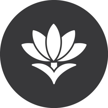 Vektör lotus simgesi, illüstrasyon