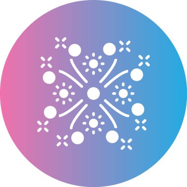 Kar Tanesi simgesi, vektör illüstrasyonu