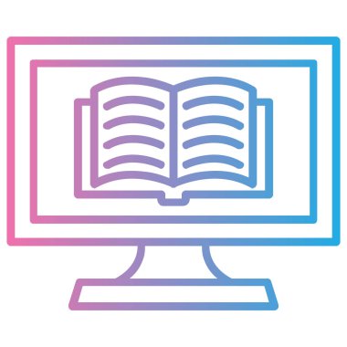 Kitap. Web simgesi basit illüstrasyon