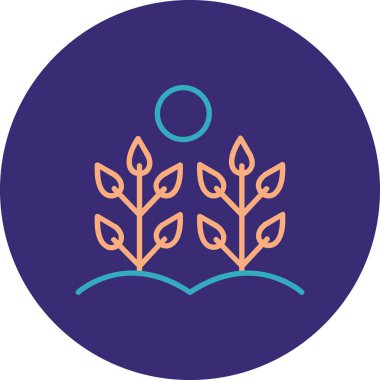 Bir ağaç simgesinin vektör illüstrasyonu