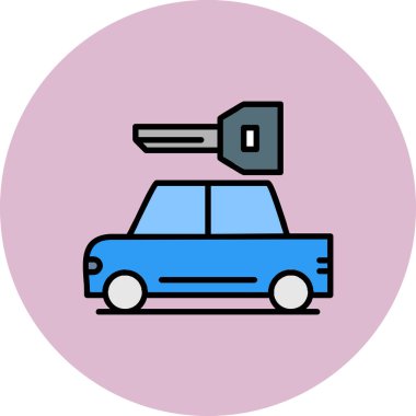 araba simgesi vektör illüstrasyonu