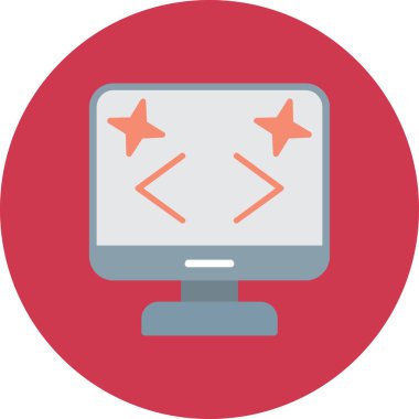 Bilgisayar monitörü. Basit resimleme