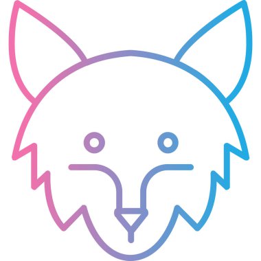 Hayvan. Web simgesi basit illüstrasyon