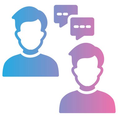 İnsanlar ve iletişim ikonu. vektör illüstrasyonu