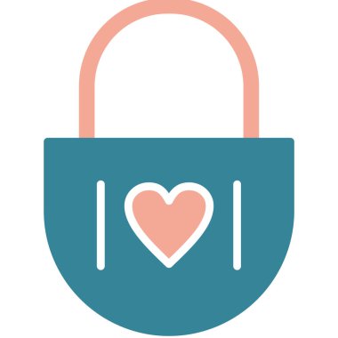 sevgi asma kilidi simgesi, taslak biçimi