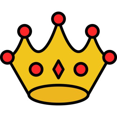 Taç. Web simgesi basit illüstrasyon