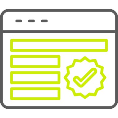 Web simgesi, basit işaretin vektör illüstrasyonu