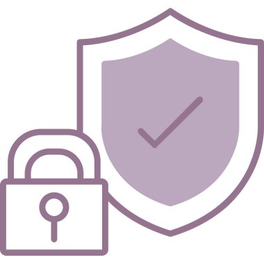 güvenlik simgesi vektör illüstrasyonu