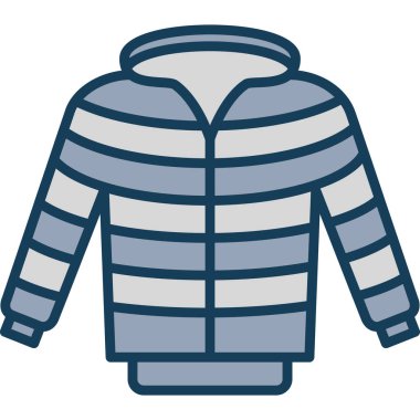 Kışlık kıyafet vektör simgesi düzenlenebilir