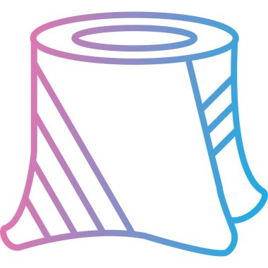 Beyaz kurdeleli tek bir kağıdın vektör çizimi