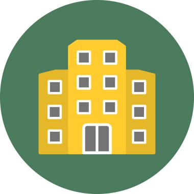 Bina. Web simgesi basit illüstrasyon