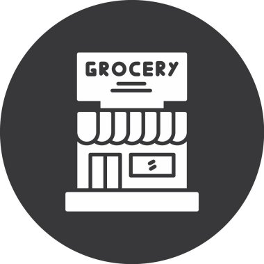 bakkal simgesi vektörü beyaz arkaplanda izole edildi, şeffaf arkaplanda alışveriş işaretinin logosu şeffaf, doldurulmuş siyah sembol