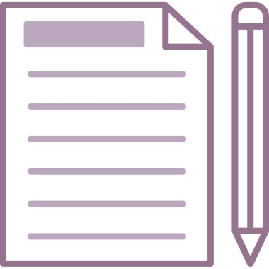 notepad kağıt simgesi ana hat biçiminde