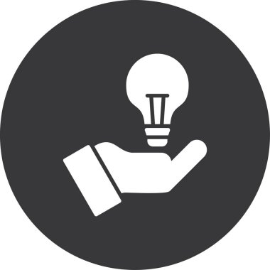 ampul simgesi vektör illüstrasyonu